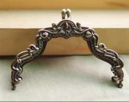 1/5pcs 12.5CM Antique Bronze Silver Retro Handle Metal Purse Frame Kiss Clasp For Handbag DIY Bag Accessories Wholesale