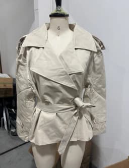 Elegant Lace Up Solid Overcoat Women Chiclapel Collar Button Full Sleeve Loose Coat Autumn Female Street New Oversize Outerwear