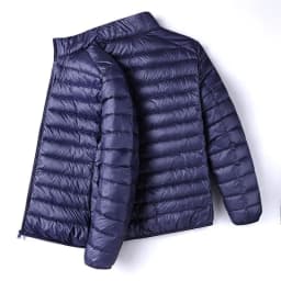 Lightweight down Cotton Jacket Men's Stand Collar Short Style mid Youth Thin Convenient Large Size Hooded Spring Autumn Wear