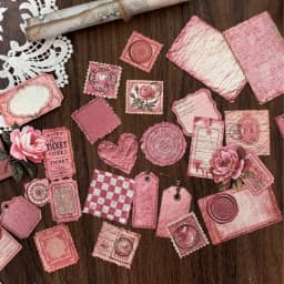 Journal GO 30pcs Manor Letterhead Vintage Flower Label Collage Scrapbook Sticker Creative DIY Journaling Card Craft Making Decal
