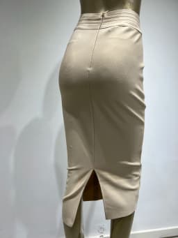 Spring New Women Bandage Skirts Elegant High Waist Midi Calf Gold Buttons Pencil Skirt High Street Office Lady Formal Clothing