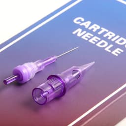 50pcs/box Disposable Tattoo Cartridges Needle RL RS RM M1 Purple Permanent Eyebrow Lip Makeup Needles For Tattoo Machine Pen