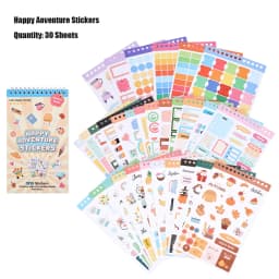 1213pcs Colorful Paper Label Sticker Book Daily Notes Marking Aesthetic Planning Coil Sticker Book Journal Scrapbooking Supplies