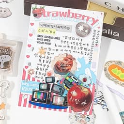 Mr. Paper Cloud’s Edge Imprint Sticker Book 20 Sheets - PET Die-Cut Craft, Ethereal Journal Decor, Creative Collage Material