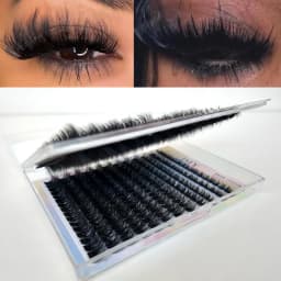 Large Capacity Eyelash Book 5D Fluffy 60D-300D Eyelash Bundle Mange Eyelash Nail Effect Fairy Anime Eyelashes Multiple Mixed Sty