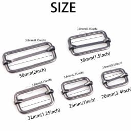 5pcs Metal Roller Buckle Ring for Belt Bags DIY Accessories Pin Buckle Multi-Purpose Webbing Slider for Strap Rectangle Buckle