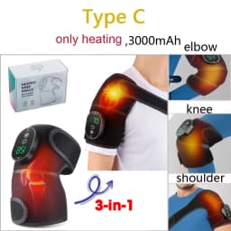 Electric Shoulder Massager Thermal Elbow Support Belt Vibrator Joint Relax Knee Heated Massage Heating Vibration Cordless Braces