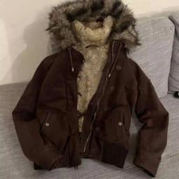 Autumn Winter Vintage Windproof Hooded Jacket Lambswool Lining Warm Zipper Hoodie Women Cotton Brown Zipper Jackets Y2k Coat