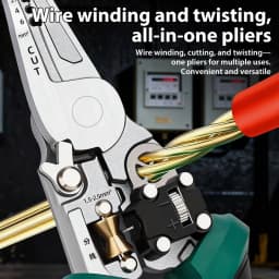 Wire Stripping Pliers with Digital Display Multifunctional Voltage Tester Electrician Pliers for Cables Cutting/Peeling/Crimping