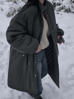 Chic Winter Women's Long Cotton Jacket Coat Drawstring Warm Outerwear Loose Fitting Parka Korean Style Commute Fashion