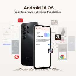 DOOGEE Note56X Lite Android 16 Smartphone 12GB+32GB 6.56" HD+ Screen 6150mAh Battery 8MP+5MP Widevine L1 NFC Cell Phone