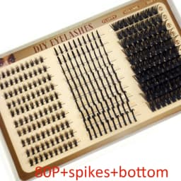 30rows Lash Clusters DIY Spiky Cluster Lashes Mixed Styles Fluffy Volume Clusters Lashes Fluffy Individual Eyelashes Extension