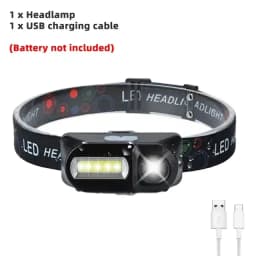 1-4PCS Strong Light Outdoor Head Lamp Cobled Multi Function Headlight USB Charging Head Mounted Flashlight Outdoor Night Fishing