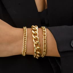 Retro Simple Hip Hop Thick Link Chain Bracelet Women's CCB Material Exaggerated Cool Twist Thicks Bracelets Glamour Girl Jewelry