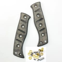 1pair Micarta Blade Handle Patch for BM Fixed Admas 375 Knife Folding With 5 Pairs Brass Screws Knife Patch Material DIY Parts