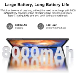 10.1 INCH T10 Android 12 A6 Tablet PC 4GB RAM 64GB ROM CPU UNISOC SC9863A Processor, Octa-Core Cortex-A53 Type-C