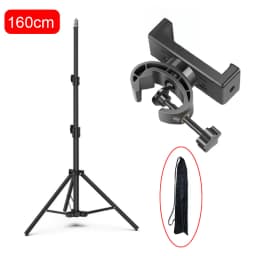 160cm Live Broadcast Tripod Landing Type Camera Anchor Selfie Light Frame Metal Thermometer Phone Holder