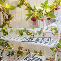 2m 4m 8m LED Rose Fairy Lights Solar Rose String Lights Outdoor Garland For Garden Party Porch Courtyard Terrace Decoration