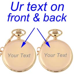 Customize With Your LOGO Name Text Classic Fashion 47MM Fob Chain Smooth Steel Polish Quartz Pocket Watch Mens Pendant Presents