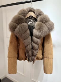 2026 Luxury Winter 90% White Duck Down Wool Blends Jacket Women Real Natural Huge Fox Fur Thickened Warm Puffer Wool Down Coat