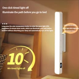LED Table Lamp Magnetic Hanging USB Rechargeable Desk Lamp 5 Color Reading Light Dimmable Cabinet Closet Wardrobe Night Light