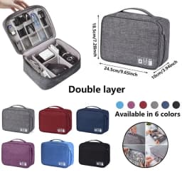 Cable Storage Bag Digital Electronic Organizer Portable USB Data Line Charger Plug Storage Bag Waterproof Travel Cable Organizer
