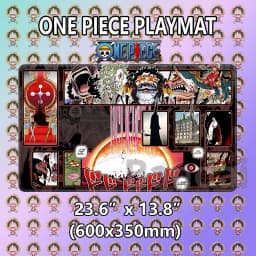 Boardgame- One Piece OPCG Luffy Playmat with Stitched Edges Custom One Piece Mouse Pad Desk Accessories for Gamers Desk Mat
