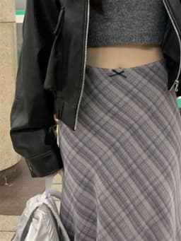 New Chic Plaid High Waist Knee-Length Fish Tail Skirt Color Block Vintage Style Commute Design Half Body Skirts for Women