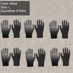 2/6/12 Pairs Nylon Knitted Gloves With PU Coated Work Safety Gloves Gardener Builder Driver Mechanic Protective Gloves Supplies