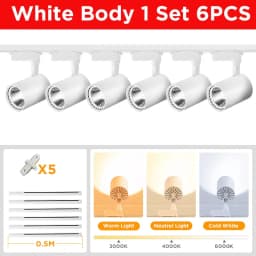 Led Track Light COB 220V Full Set Led Spot Track Lighting Rail Lamp for Living Room Clothing Store Bedroom Track Ceiling Lamp