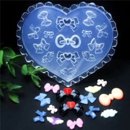 SNASAN Tiny Flower Heart Dolphin Gemstone Beauty Nail Art Resin Silicone Mould DIY Handmade Tool Small Beads Resin Silicone Mold