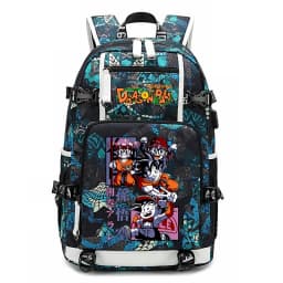 Dragon Ball Z Anime Print Student Backpack Large Capacity Casual Daypack for Kids Teen Boys Girls School Travel
