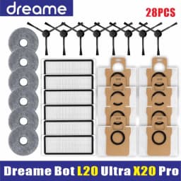 Dreame Bot L20 /L30 Ultra Accessories Main Side Brush Hepa Filter Mop Dust Bag Robot Vacuum Cleaner Replacement Parts