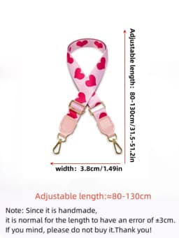 Adjustable Shoulder Strap Messenger Widening Accessories Adjustable Female Bag Heart-Shaped Strap Pink Love Strap Girly Heart