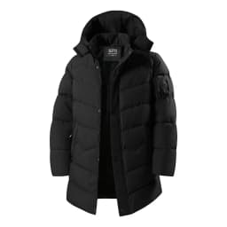 Winter 2026 New Fashion Men Solid Color Long Sleeve Zipper Casual Trendy Simple Daily Basic Hooded Parkas Male Top Clothing Coat
