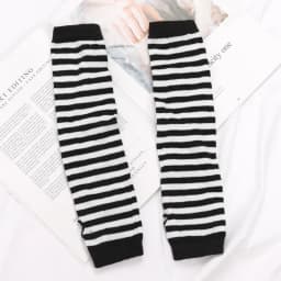 Black White Gothic Punk Anime Thin Soft Gloves JK Girls Mittens Oversleeve Man Women Cuff Fingerless Arm Warmers Accessories