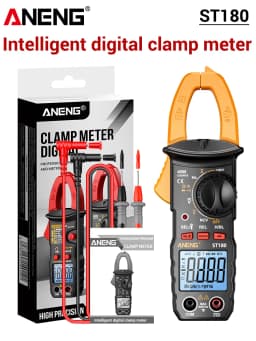 ANENG ST180 AC Current Clamp Meter Digital 4000 Counts Multimeter Ammeter Voltage Tester Car Amp Hz Capacitance NCV Ohm Tool