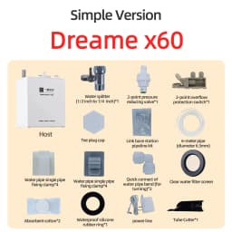 Dreame X60 X50 L20 L10 X40 Matrix 10 Robot Vacuum Water Change Kit Auto Water Refill Drain Add Detergent Water Hookup Kit Module