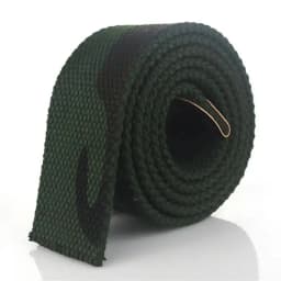 SupSindy Men 3.8cm Width Canvas Belt Without Buckle Thicken Weave Strap 20 Colors Pure Color Stripe Belts for Women 110cm-160cm