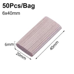 50Pcs Domino Solid Wood DIY Stripes Tenon Biscuit Joinery Beech Wood Nail Cork Block Wood Board Furniture Butt Tool For Woodwork