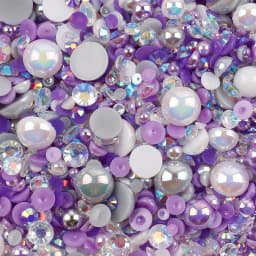 10g Mix Size Jelly Resin Flatback Rhinestone AB Imitation Pearl Beads For Nail Art DIY Cup Crafts Decor