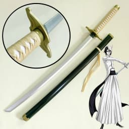 40inch Anime Bleach Schwert Ninja Blade Knife Aizen Sousuke Cosplay Prop Sword Real Sized Japanese Katana Samurai Sabre Toy Gift