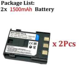 1500mah NB-2LH NB 2L 2LH NB-2L Battery for Canon EOS Rebel XT XTi 350D 410D G7 G9 S70 S80 ZR500 ZR950 ZR960 HG10 with Charger