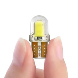 10PCS T10 W5W COB Light Bulb 1W DC12V Mini LED Lights White Blue Red Yellow Green Pink Silicone Lamp for Car Interior Lighting