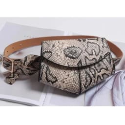 2026 Small Waist Bag Versatile Women Small Delicate Snake Skin Decorative Belt Saddle Bag Fashionable Sweater Belt Trendy