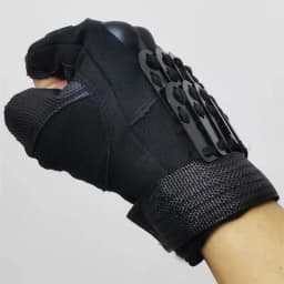 Metal Scale Armor Tactical Techwear Fingerless Gloves Man Woman Sci-fi Mecha Vintage Gothic Punk Hand Guard Cosplay Accessories