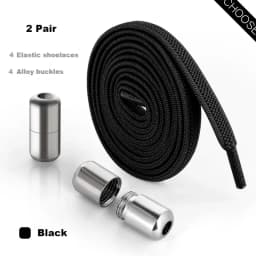 Alloy Lock No Tie Shoe Laces Flat Shoelaces for Sneakers Elastic Laces Without Ties Kids Adult Quick Lace for Shoes Rubber Bands