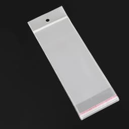 100pcs Transparent Self Sealing Adhesive OPP Plastic Bags with Hang Hole for Jewelry Gift Packing Retail Display Packaging Bag