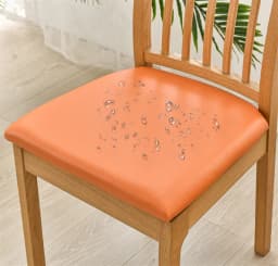 Waterproof Chair Cushion Cover For Kitchen Dining Room Leather Seat Cover Dining Room Chair Seat Cushion Cover Solid Color