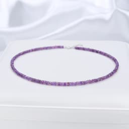 4MM Natural Stone Necklace 925 Sterling Silver Tourmaline Handwork Choker Jewelry For Women Trending Products Aquamarine